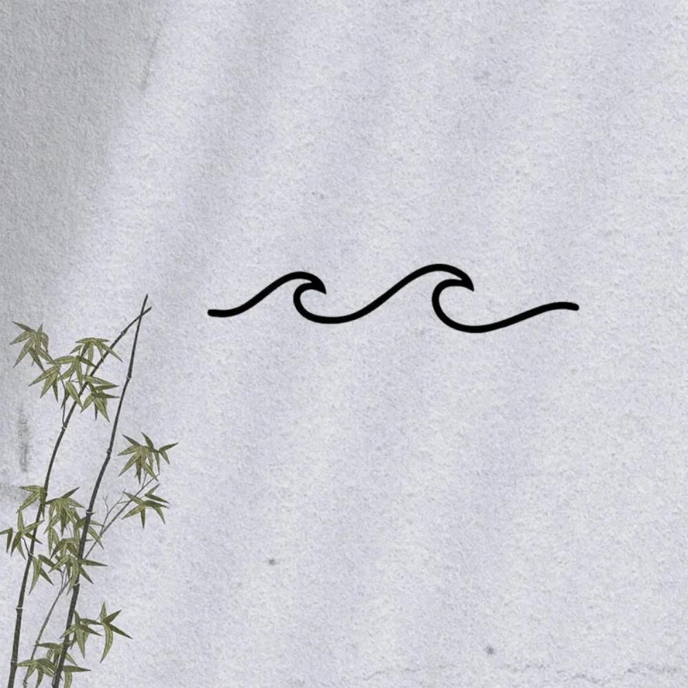 Omfamna Lugn Ett Stycke Metall Havsvåg Skulptur Minimalistisk Sovrum Kontor Väggaccent Havsvåg Metallskulptur Ett Stycke