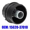 Car Oil Filter Cap Housing Cap 15620-37010 15620 37010 1562037010 For Toyota For Lexus Black Scion Assembly Oil Filter Parts