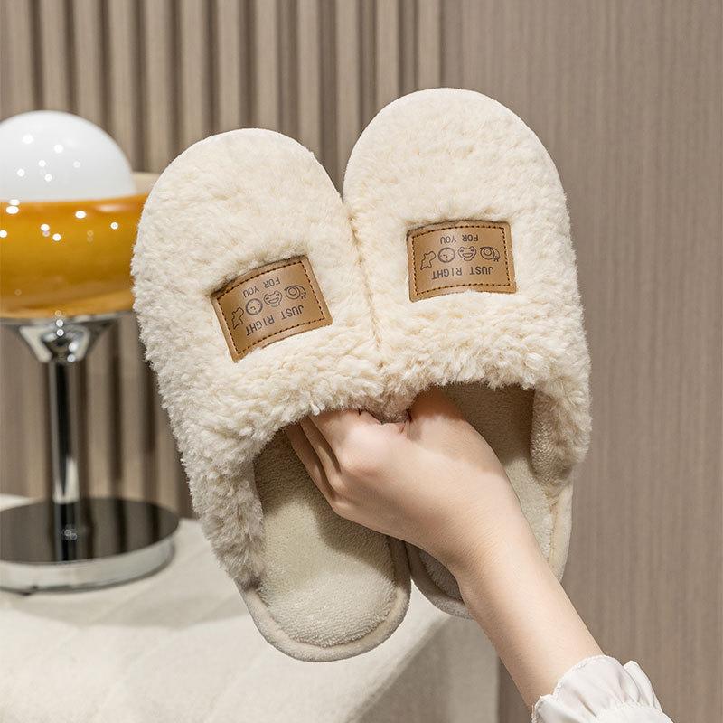 Baumwollpantoffeln Damen Winter Frühling und Herbst Heimgebrauch drinnen warm rutschfest Zuhause Winter Paar Plüsch Herren