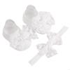 Lace Baby Floor Socks Headband Nor-Slip Step Socks Infant Walking Socks J60B