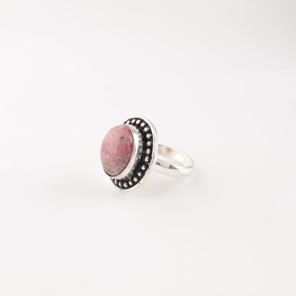 Black Rhodonite Gemstone 925 Stamped Silver Jewelry Handmade Ring New Year Gift RR-62-33