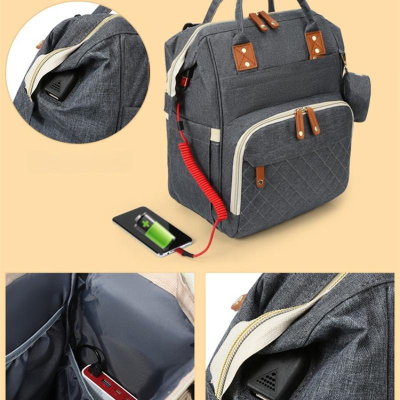 1pcs Large Capacity Mommy Bag Multi Functional Portable Mom Storage Backpack Multi Layer Mother Baby Bags Bottle Aluminum Foil Insulated Pocket