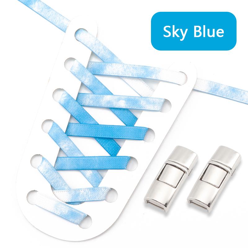 Elastic Shoe Laces with Metal Press Lock Flat Shoelaces Without Ties Easy To Use and Durable Sneaker Accessory Lazy Shoelace