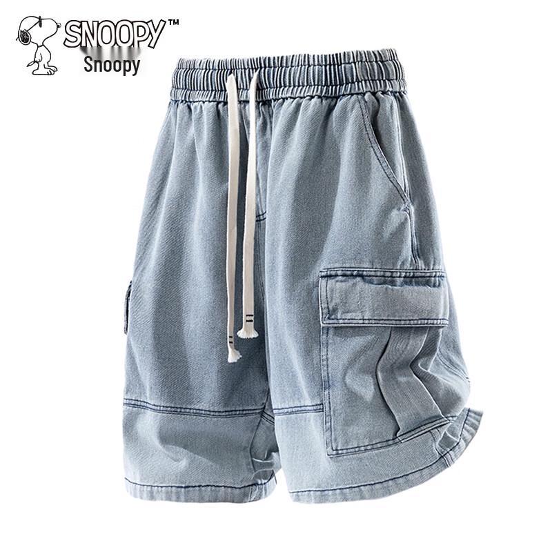 Snoopy Men s American Retro Denim Shorts M