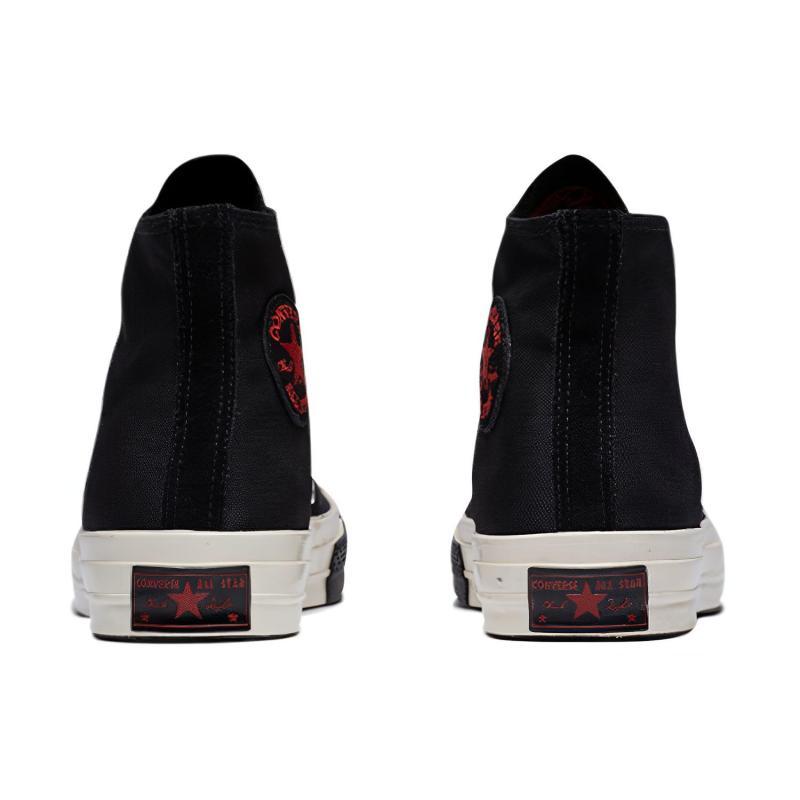 Converse Chuck 70 Casual Versatile High Top Canvas Shoes Unisex Black and Red