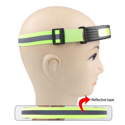 Wiederaufladbare Camping-LED-Stirnlampe COB/LED Stirnlampe Reflektierendes Stirnband für Outdoor-Nachtfischen Radfahren Wandern