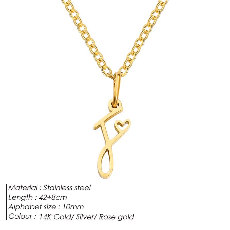 eManco Women's Niche Stainless Steel Letter Clavicle Necklace