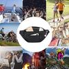 Reflective Waist Bag with Headphone Jack Zipper Closure Pockets Design Multi-purpose Style Belt Bag Running Accessory
