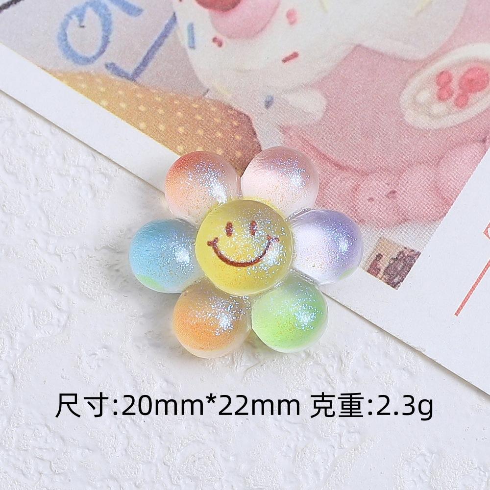 Z83 5PCS Resin Cartoon Sparkling Colorful Sunflowers Candy,Butterfly Ice Cream for Scrapbooking DIY Jewelry Making Accessories