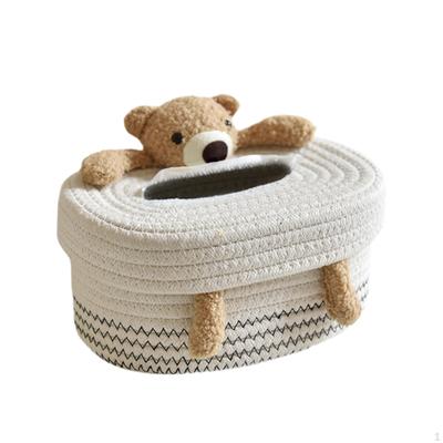 Baumwoll-Taschentuchbox, Handgefertigter Serviettenhalter für Heimdekoration