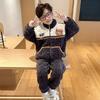 Boys Winter Warm Fleece Pajama Set With Zipper Collar Cartoon Print Long Sleeve Sleepwear Ages 8-14