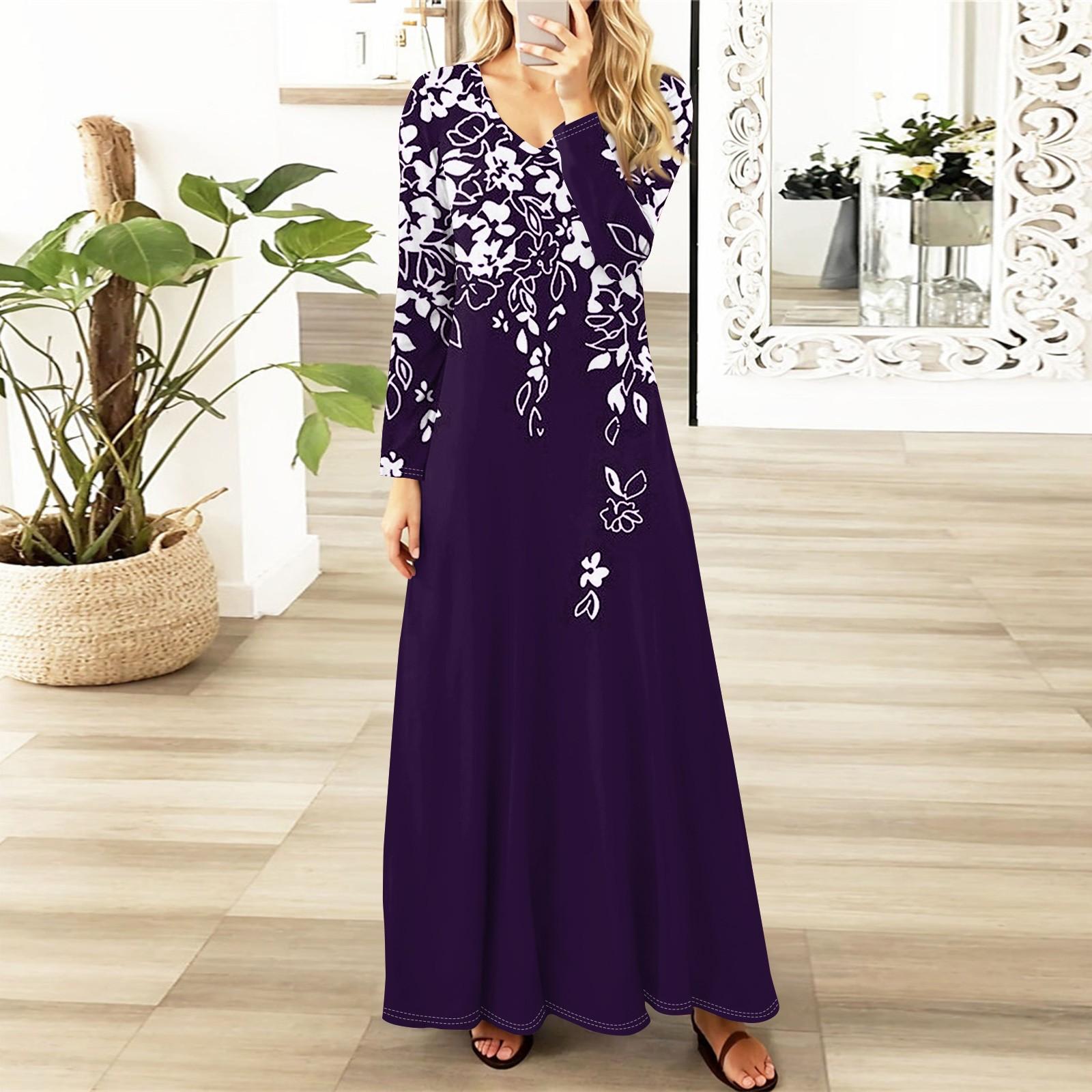 

Женские повседневные модные длинные платья с графическим принтом и длинным рукавом, осень XXL