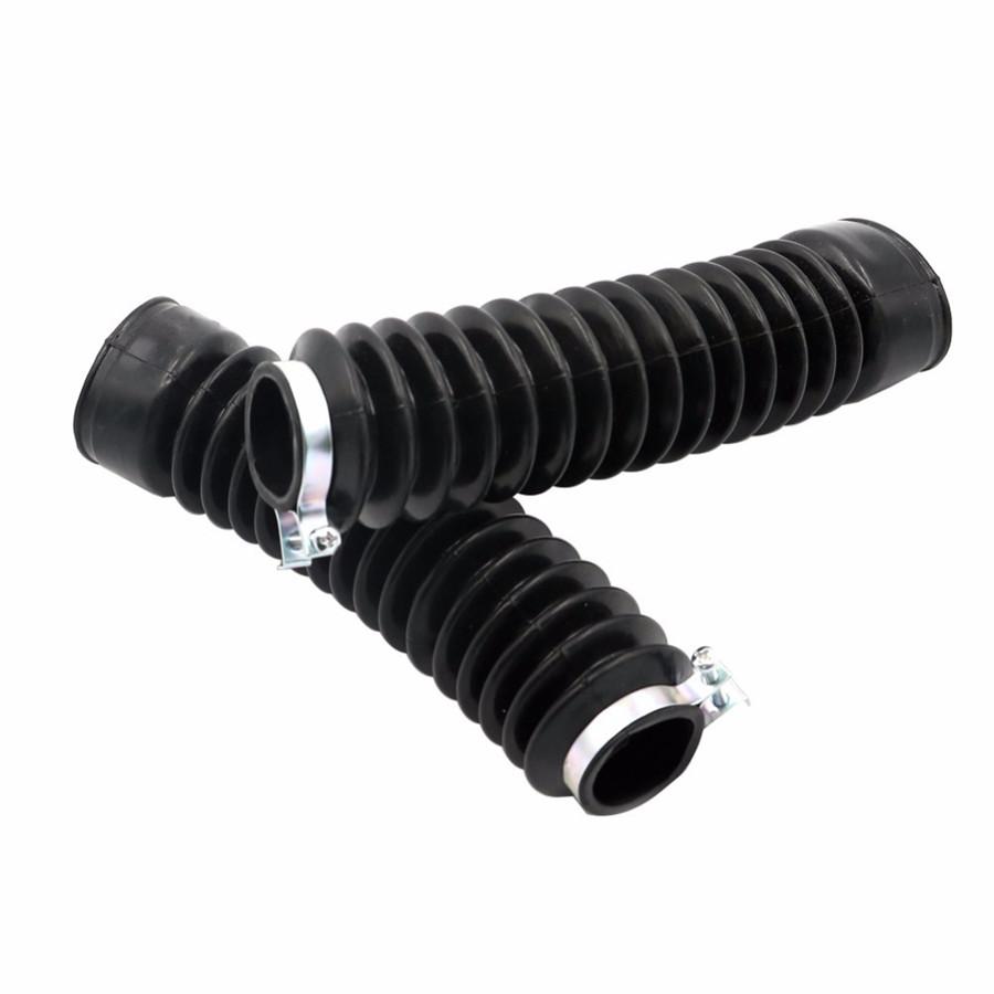 55mm 15 Knots Front Fork Cover Absorber Shock Protector Black 2PCS