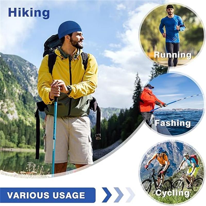 Summer Cooling Skull Caps Helmet Liner Anti-UV Anti-Sweat Wicking Cycling Running Motorcycle & Riding Under Hard Hat Liner