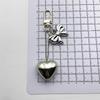 Elegant Large Love Heart Pendant Keychain Sturdy Alloy Charm Fashion Accessory for Men and Women Stylish Outfits