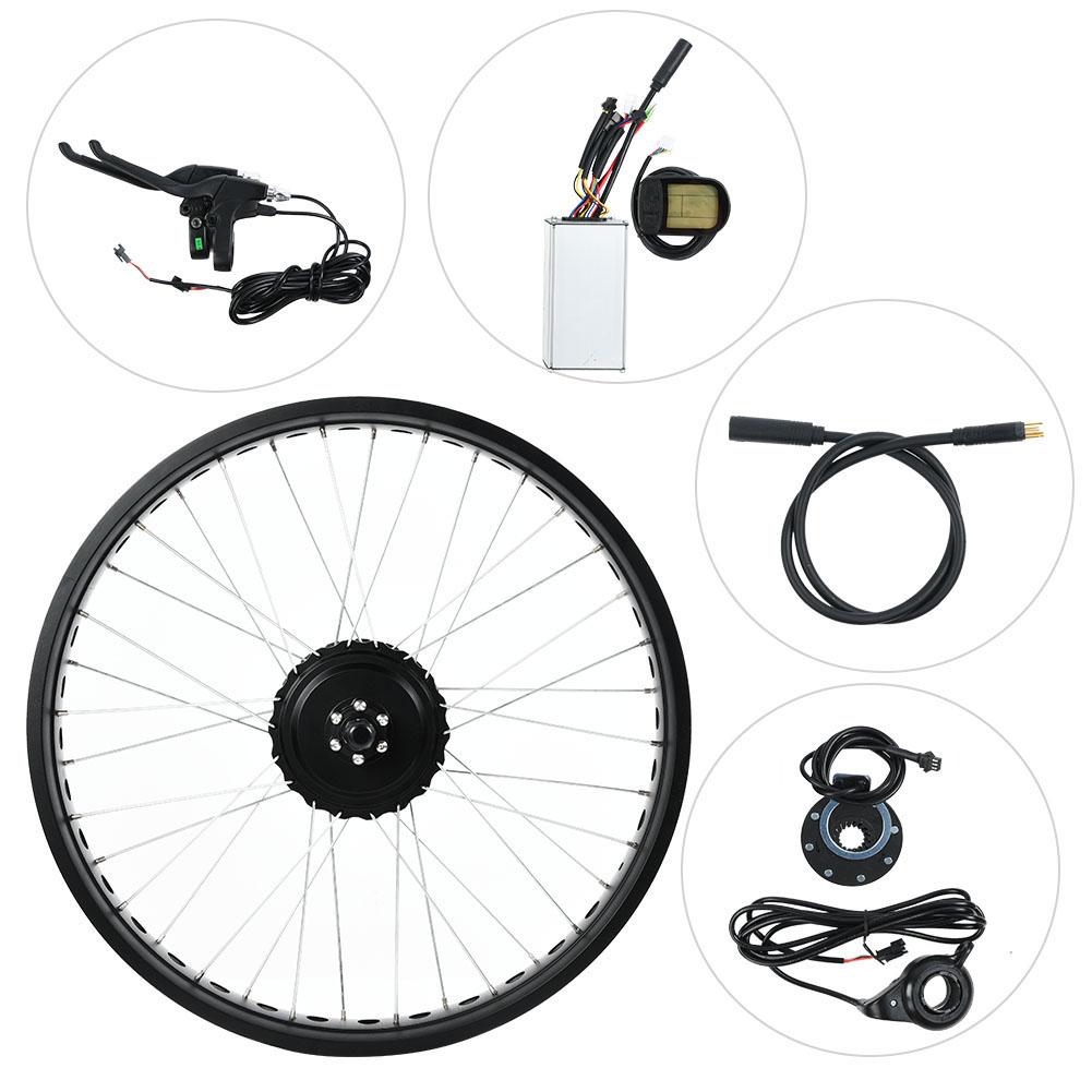 48V 500W 20palcový LCD5 Instrumentální Kolo Ebike Konverzní Sada (pro zadní náhon rotující setrvačník)