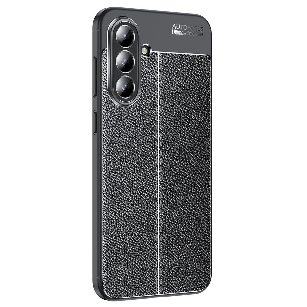 

Чехол для Samsung Galaxy A36 5G, гибкий чехол для телефона из ТПУ с текстурой личи, черный A