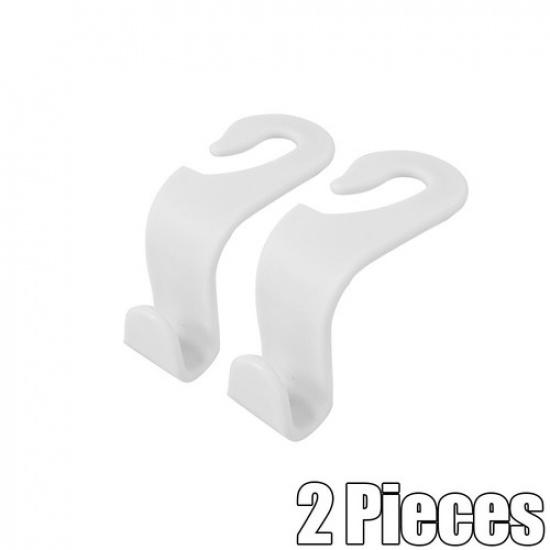 2Pcs Black Vehicle Back Seat Headrest Hook Storage Hook Car Interior Accessories