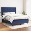 3131599 vidaXL Divan Bed with Mattress Blue 140x200 Cm Fabric