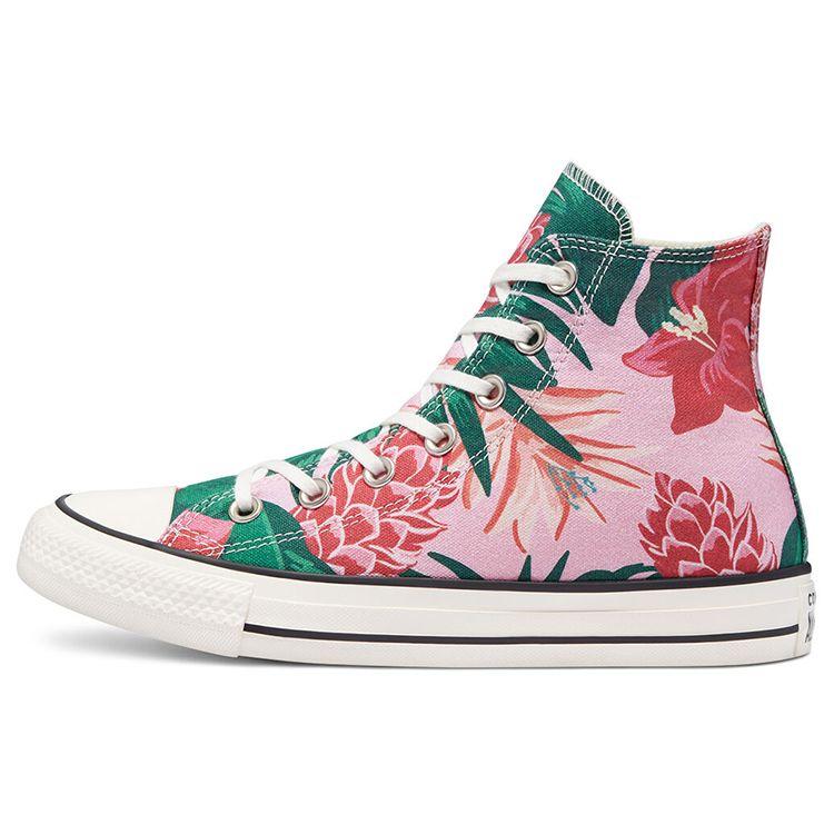 

Converse Chuck Taylor All Star High Jungle Scene - Кроссовки унисекс с розовым цветочным принтом Egret Black 171077C 37.5