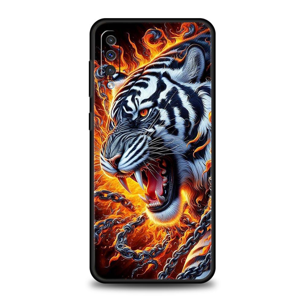 Phone Case for Samsung Galaxy A56 A36 A26 A16 A06 A54 A42 A34 A24 A22 A20 A12 A40 A50 5G Soft TPU Shell Cartoon Tiger Pattern