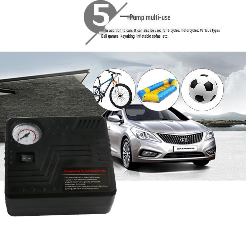 19-Cylinder Portable Mini Tire Inflator 12V Car Air Pump