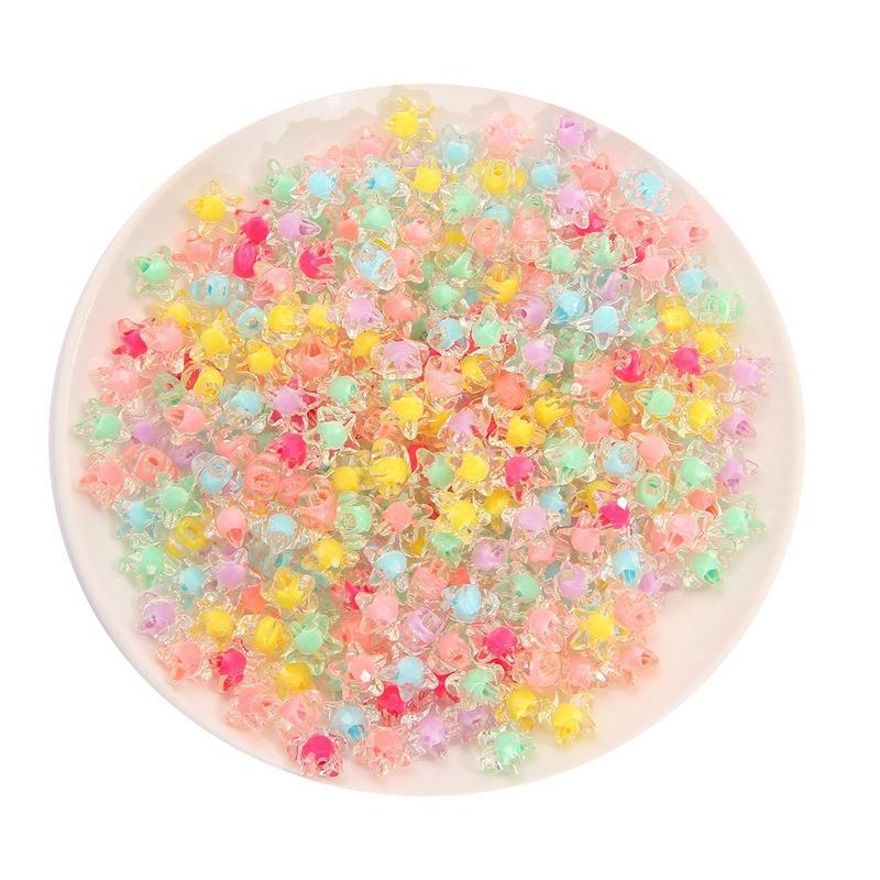 Acryl Pentagramm Blumenperlen für handgefertigten DIY Schmuck - Halsketten- & Ohrringzubehör