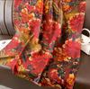 2023 Floral Ethnic Satin Silk Women’s Large Shawl & Scarf