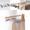 Standard Wardrobe Pants Hanger With Non Slip Stainless Steel Clips For Home Storage And Organization