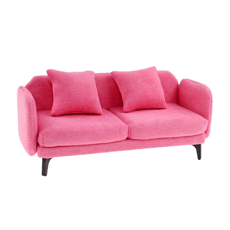 1/12 Dollhouse Model Dollhouse Simulation European Style Sofa Miniature Living Room Furniture Decoration Dolls House Accessories