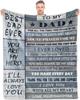 1PC Gift To Dad Thin Blankets for Father's Day Anniversary Birthday Mother's Day for Mom Wife Uncle Grandma Abuela Soft Throw