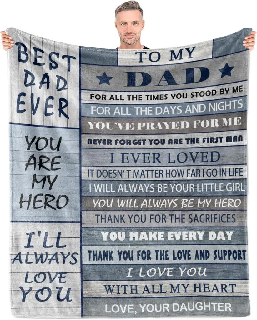 1PC Gift To Dad Thin Blankets for Father's Day Anniversary Birthday Mother's Day for Mom Wife Uncle Grandma Abuela Soft Throw