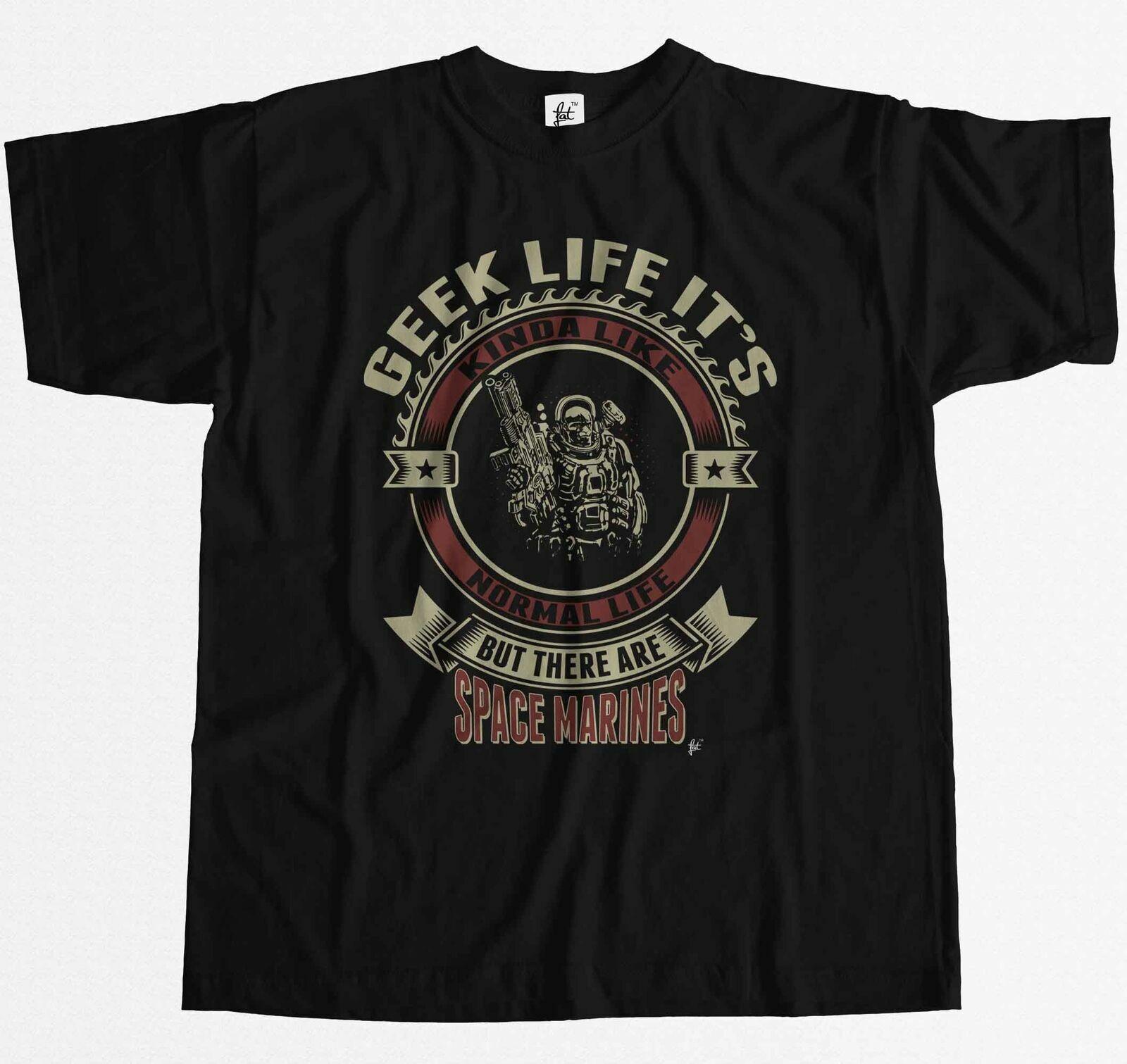 Geek Life Like Real Life But With Space Marines Mens T-Shirt S разноцветный
