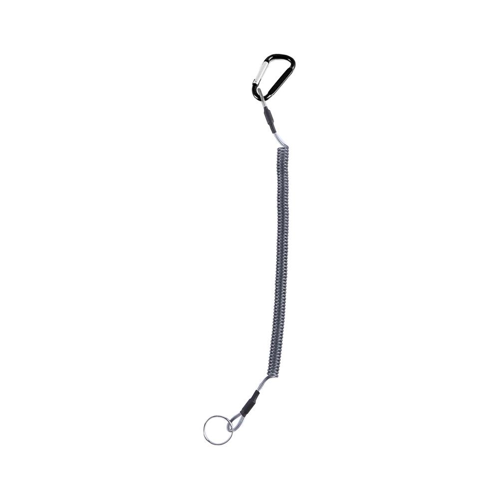 Secure Tool Accessories Elastic Anti-lost Camping Retractable Outdoor Boating Lanyard Fishing String Spring Rope Carabiner