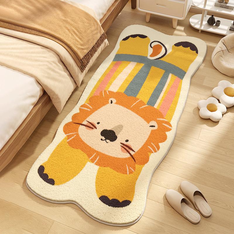 Adorable Cartoon Animal Rug Soft, Cosy and Non-Slip Entrance Hallway Doormat Bedroom Entrance Bedside Rug Home Decor