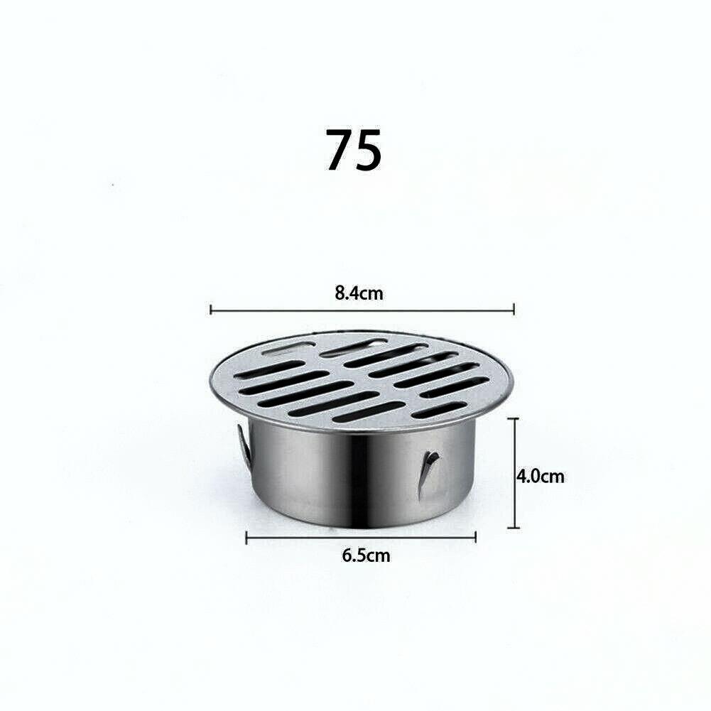 Outdoor Balcony Floor Drain 304 Stainless Steel Thick Drainage Roof Round Flat Floor Drain Cover Rain Pipe Cap For Garden Floor