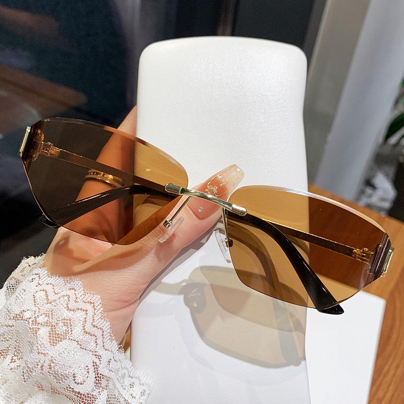 Mijia Metal Frameless Polygon Sunglasses Women'S Sunglasses Trendy Sunglasses