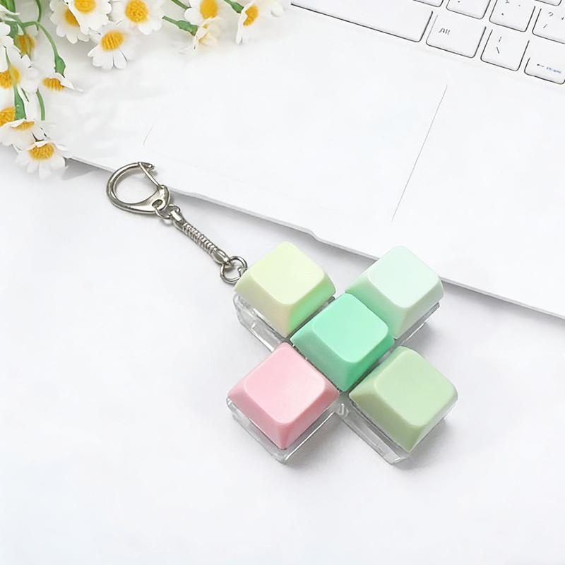 4/5/9 Keys Mechanical Keyboard Axis Tester Button Keycap Keychain Keyboard Keychain Toy Finger Keyboard Caps Toy