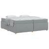 Bed Frame with Mattress Light Grey 200 X 200 Cm Fabric