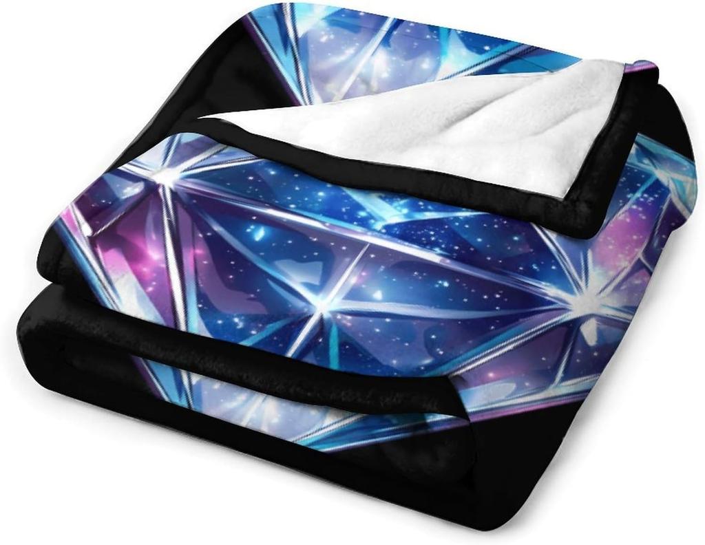 1PC Diamond pattern Throw Thin Blanket Gifts for Couch Bed Car Home Camping For Peace fresh and elegant Flowers all season use