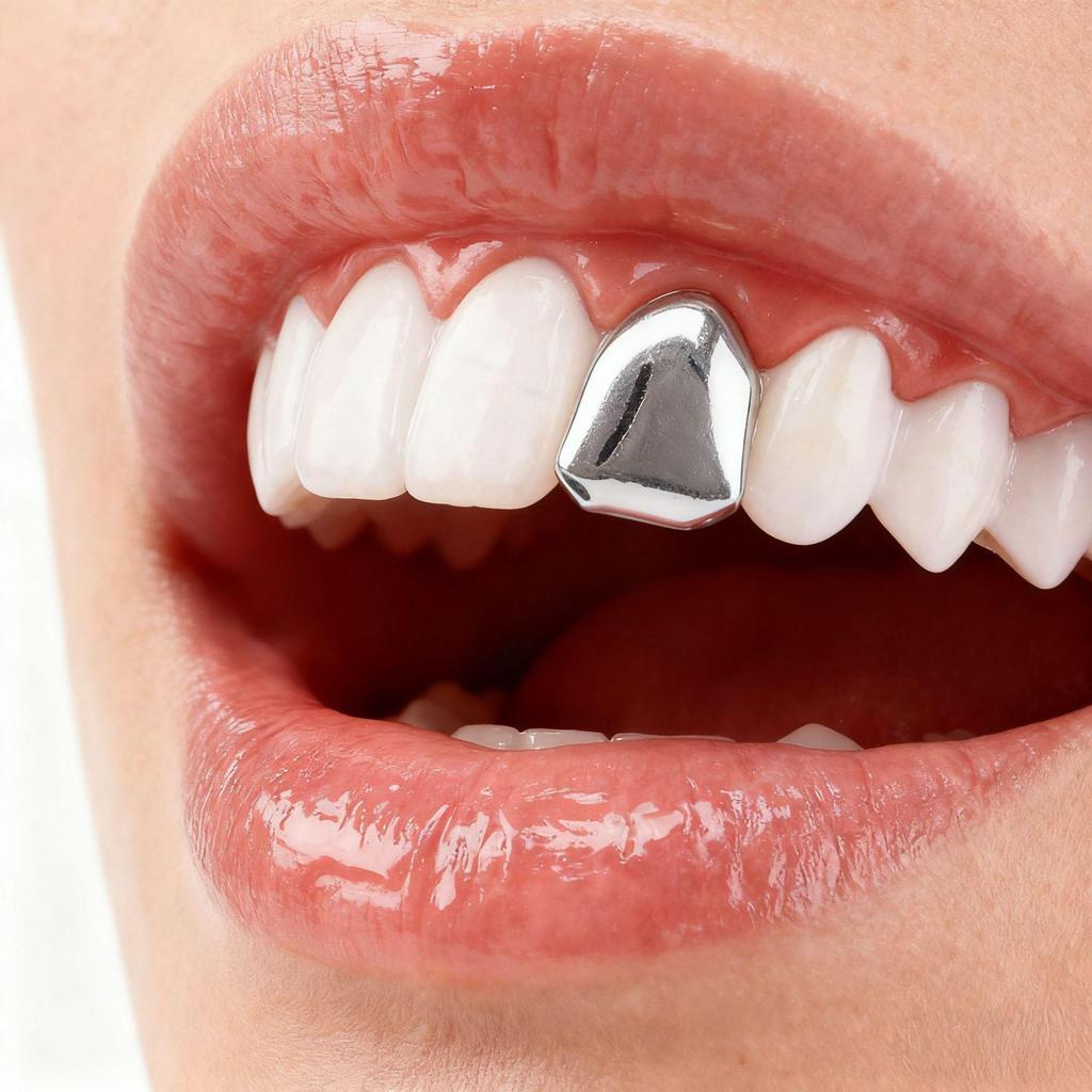 Hip-Hopowe Grillz: Zestaw na jeden/dwa zęby - Modny dodatek na Halloween i do klubu nocnego dla mężczyzn i kobiet.