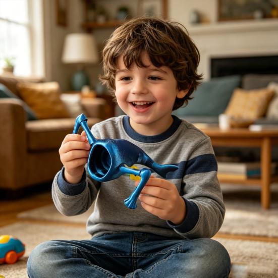 Meeresfresser Statue 3D Gedruckt Flexibel Gelenkig Fidget Spielzeug Tiefsee Kreatur Sammlerstück Ozean Thema Schreibtisch Dekoration für Stress Angst Linderung