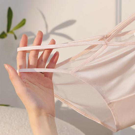 G-String Thongs for Women Strappy Cheeky Sexy Underwear Low Waist Sheer See Through Panties Ladies Seamless Cutout