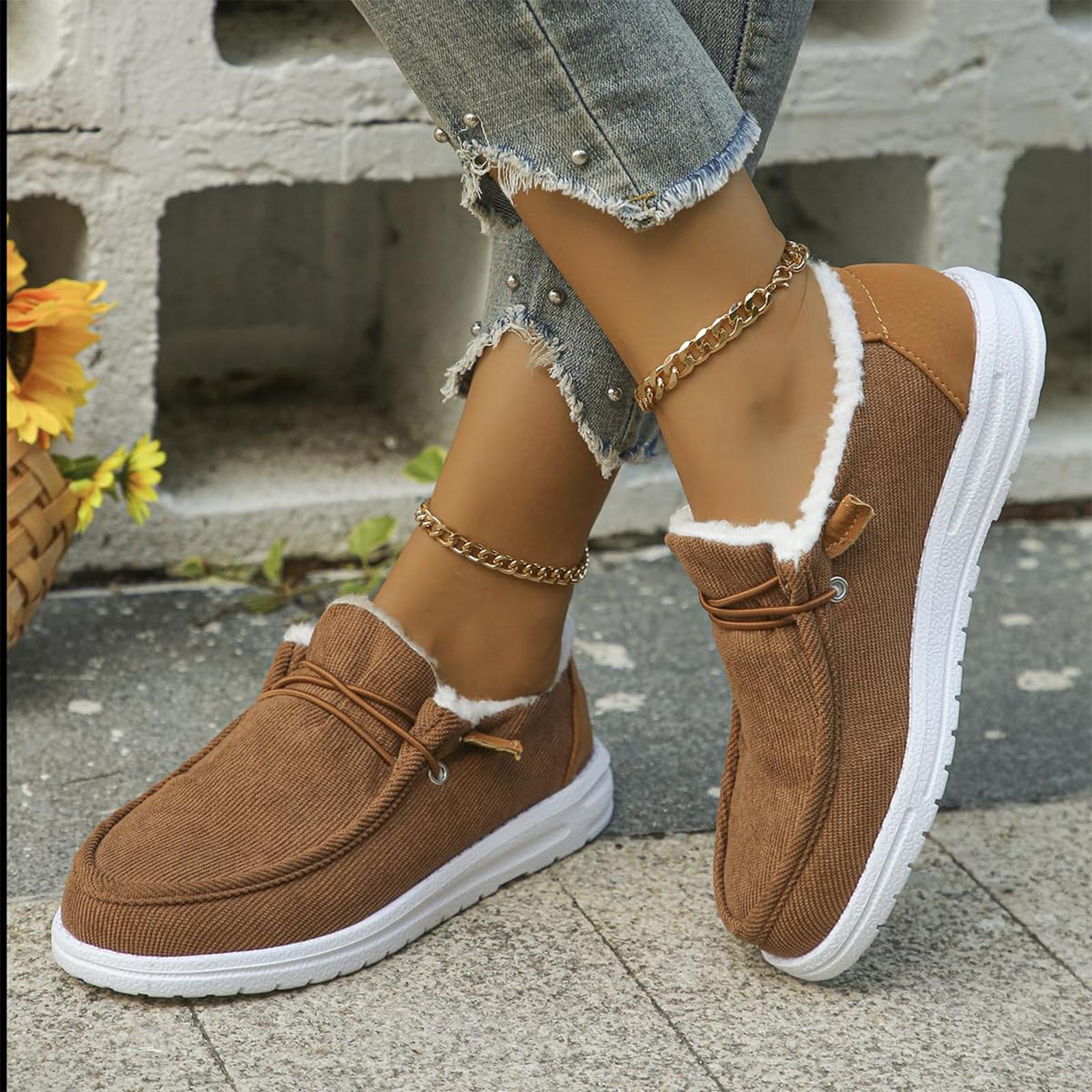 Женская теплая осенне-зимняя обувь Цвет Повседневная и стильная женская обувь 40