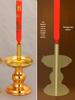 Bamboo and Alloy Candle Holder for Worship - Insertable Stand for Buddha or God