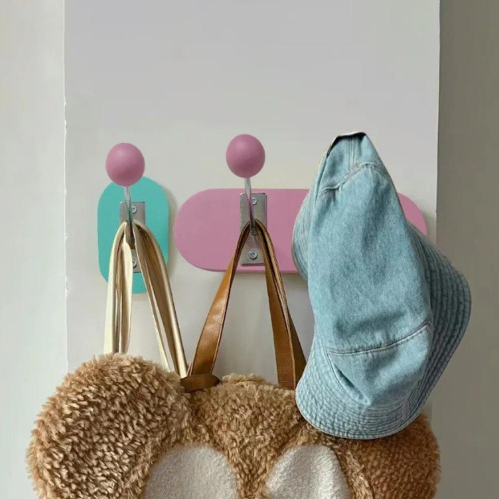 

Self Adhesive Door Hooks Traceless Hat Rack Creative Wall Decoration Kitchen