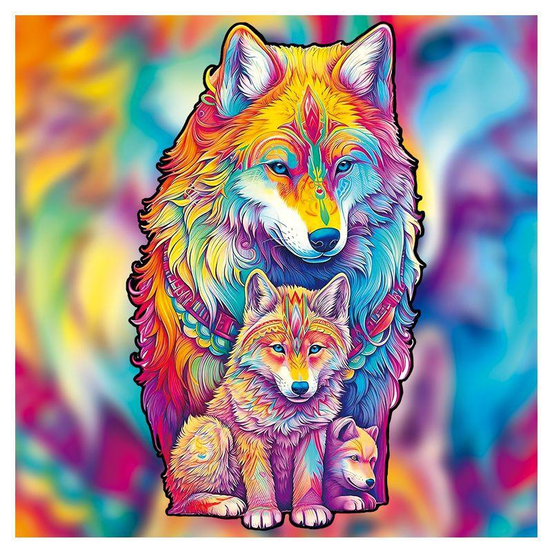 

Rainbow Tyrannosaurus Rex wooden puzzle, alien animal puzzle, irregular animal shaped wooden puzzle, home decoration, ornaments S