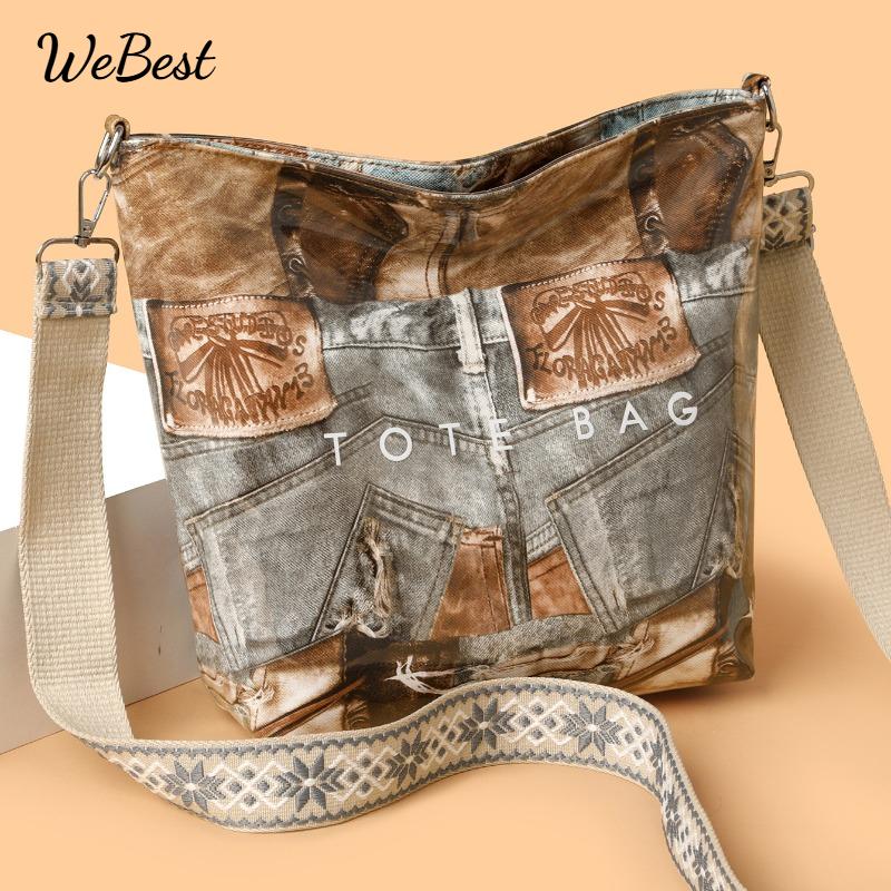 

Vintage Splicing Large Capacity Tote Bag розовый
