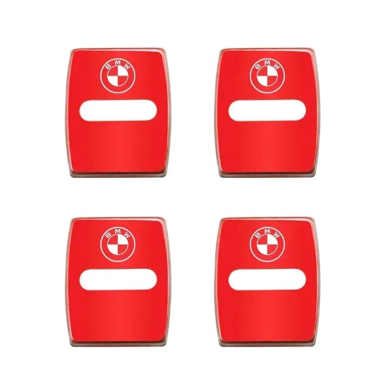 BAGV1 Car Sticker 4Pcs Titanium Alloy Car Door Lock Protective Cover For BMW E46 E90 E60 F30 F10 E39 E36 F20 G20 G30 E92 E87 E91 X5 E7
