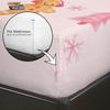 3Pcs Pink Christmas Gingerbread Printed Coreless Bed Sheet Set Multiple Sizes Comfortable Bed Covers Bedding Holiday Decorations